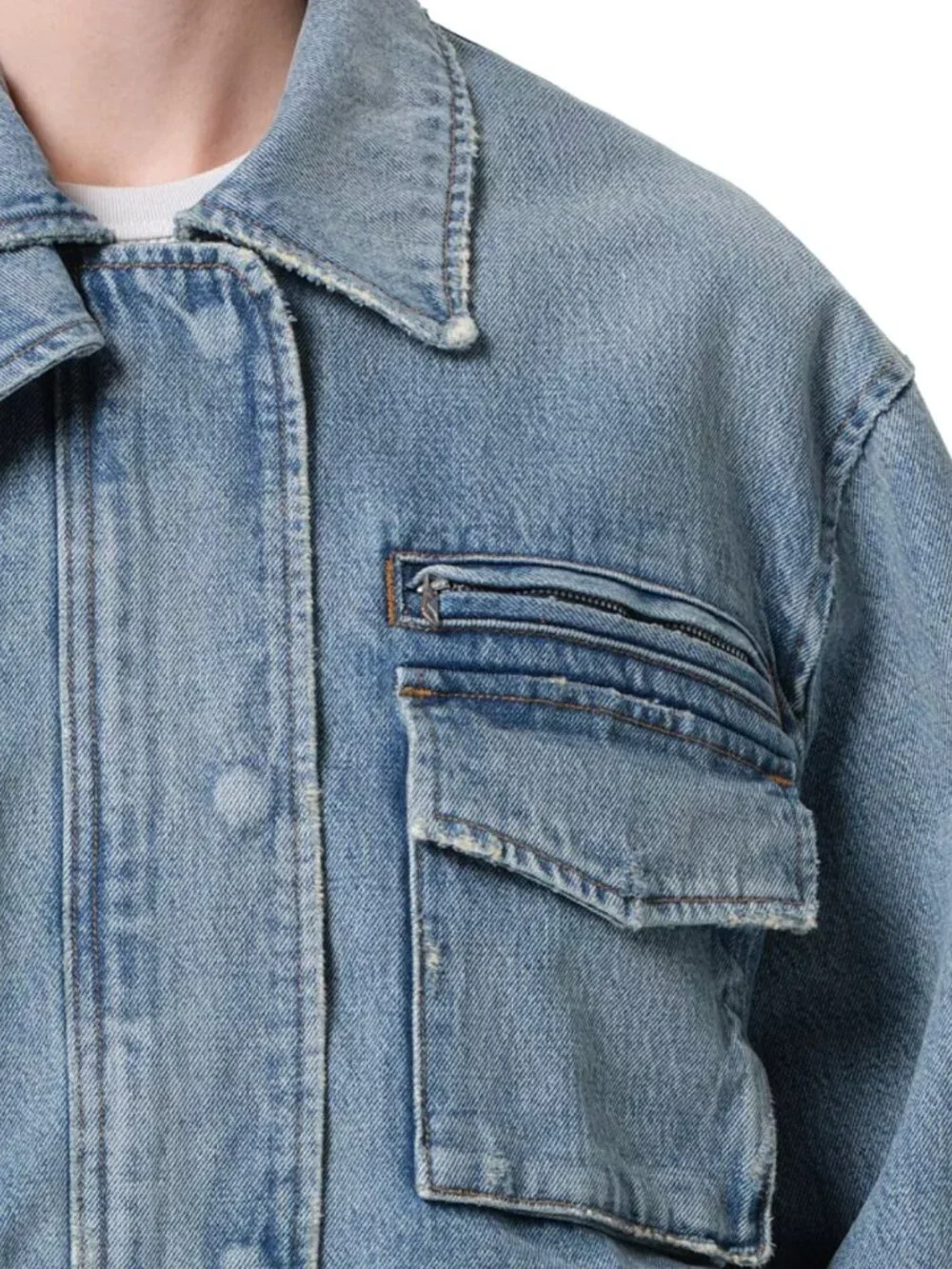 Agolde NWT Aubrey Denim Jacket in Conclusion Indigo Size L